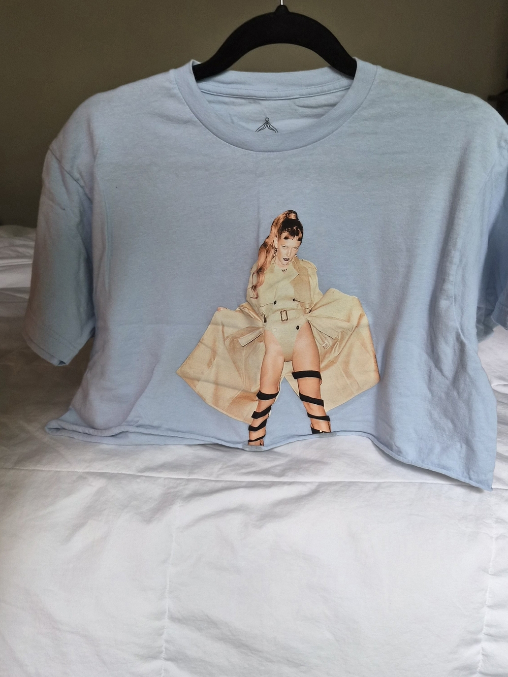 Tove Lo Cropped Light Blue Concert Shirt